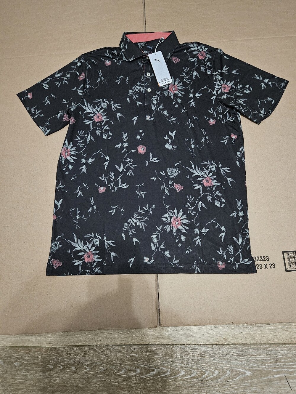 Puma MATTR Water Floral Golf Polo